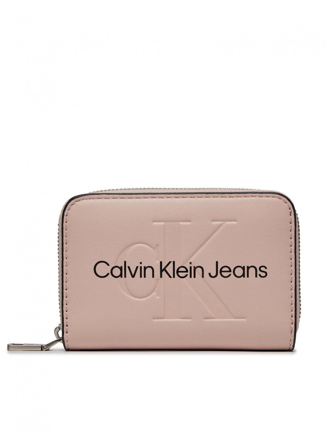 Calvin Klein Jeans Velká dámská peněženka Sculpted Med Zip Around Mono K60K607229 Růžová