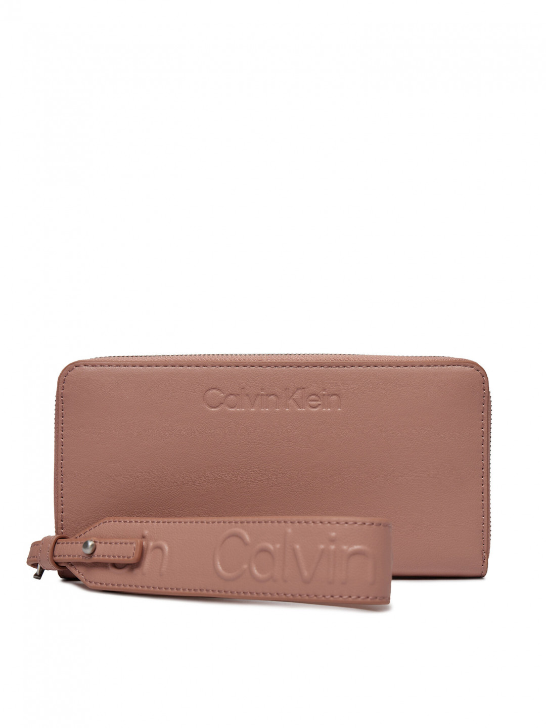 Calvin Klein Velká dámská peněženka Gracie Wallet W Strap Lg K60K611388 Růžová