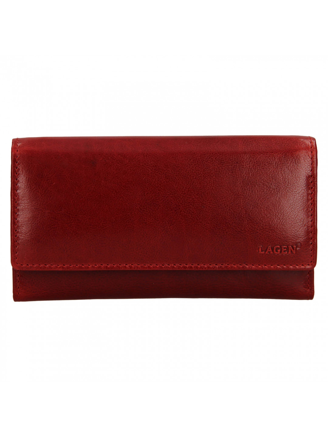 Dámská kožená peněženka Lagen Ebony – červená