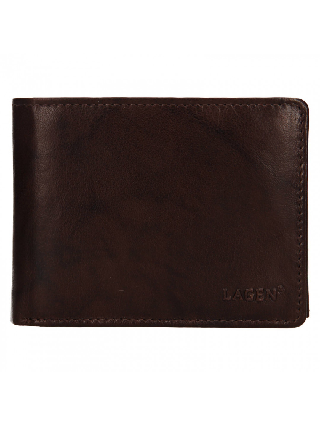 Pánská kožená peněženka Lagen Rick – tmavě hnědá