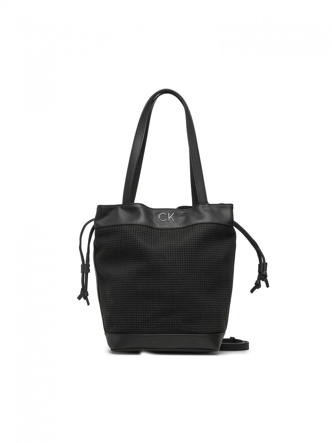 Calvin Klein Kabelka Re-Lock Drawstring Bag Perf K60K610635 Černá