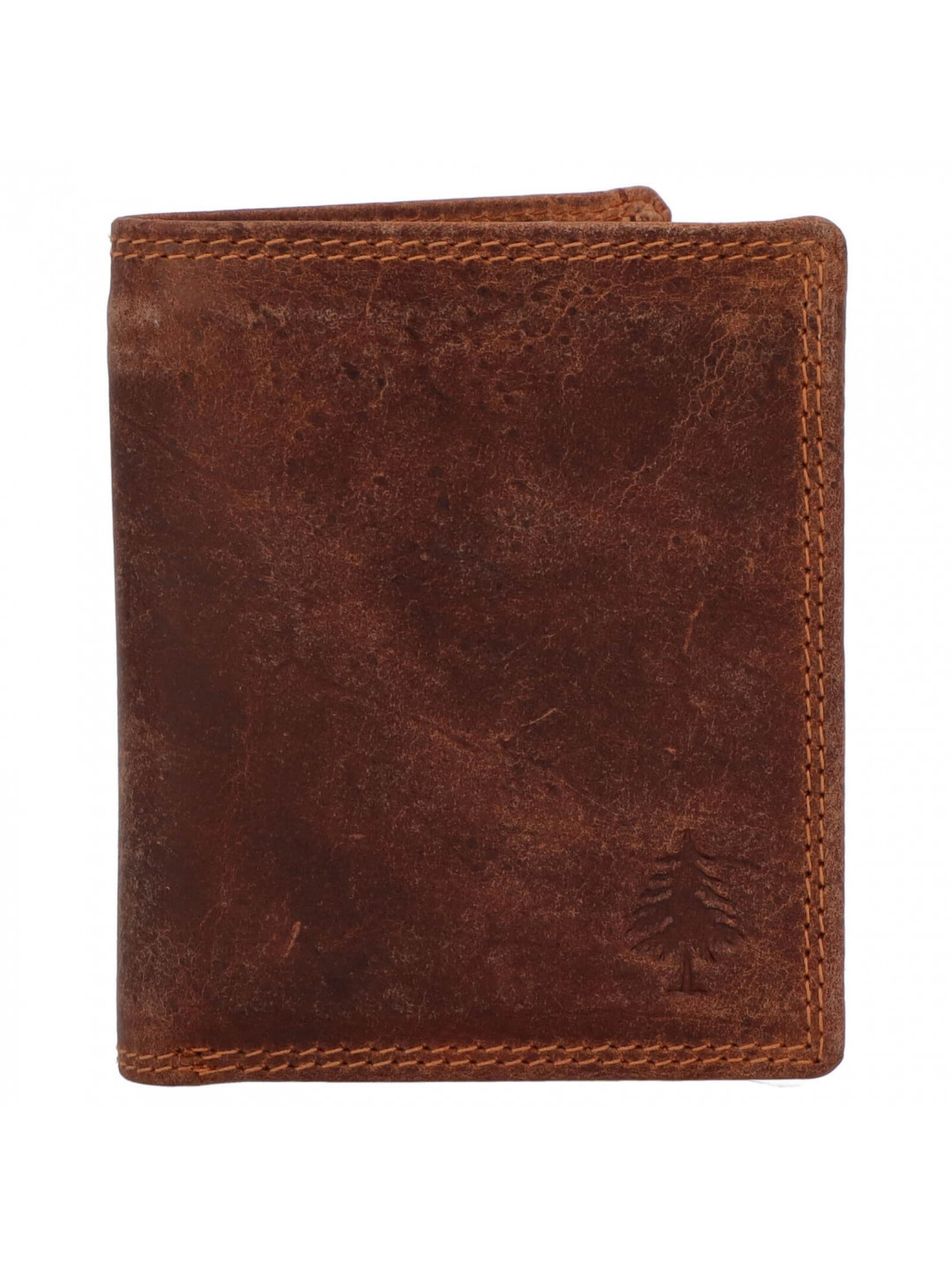 Menší pánská kožená peněženka Greenwood Jaro – hnědá