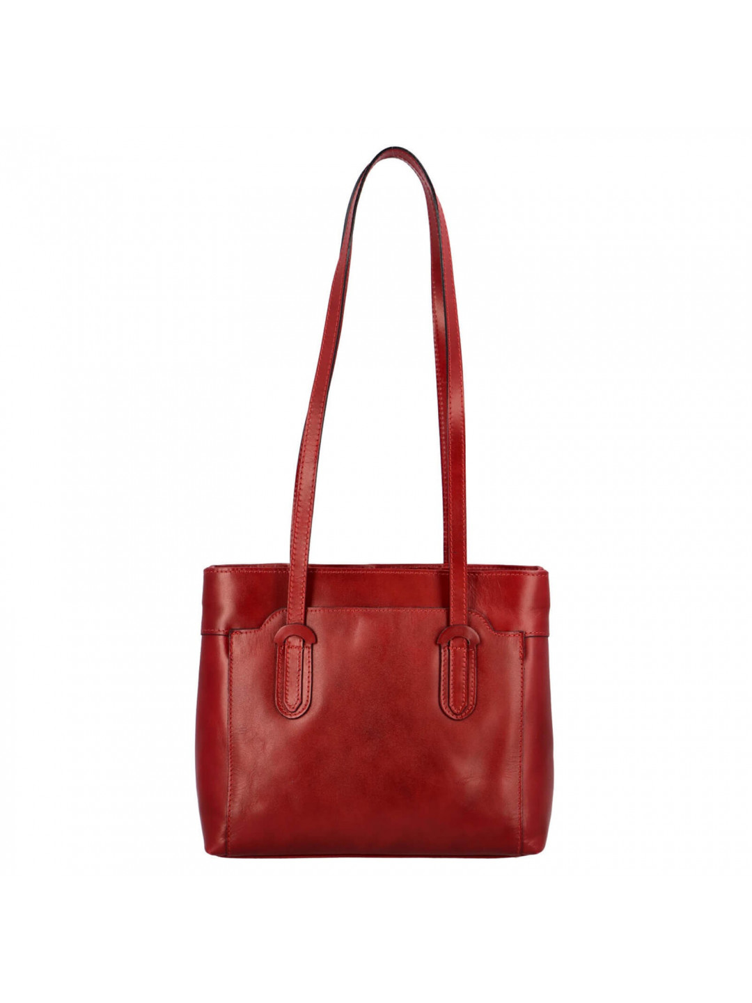 Dámská kožená kabelka Delami Tyra – červená