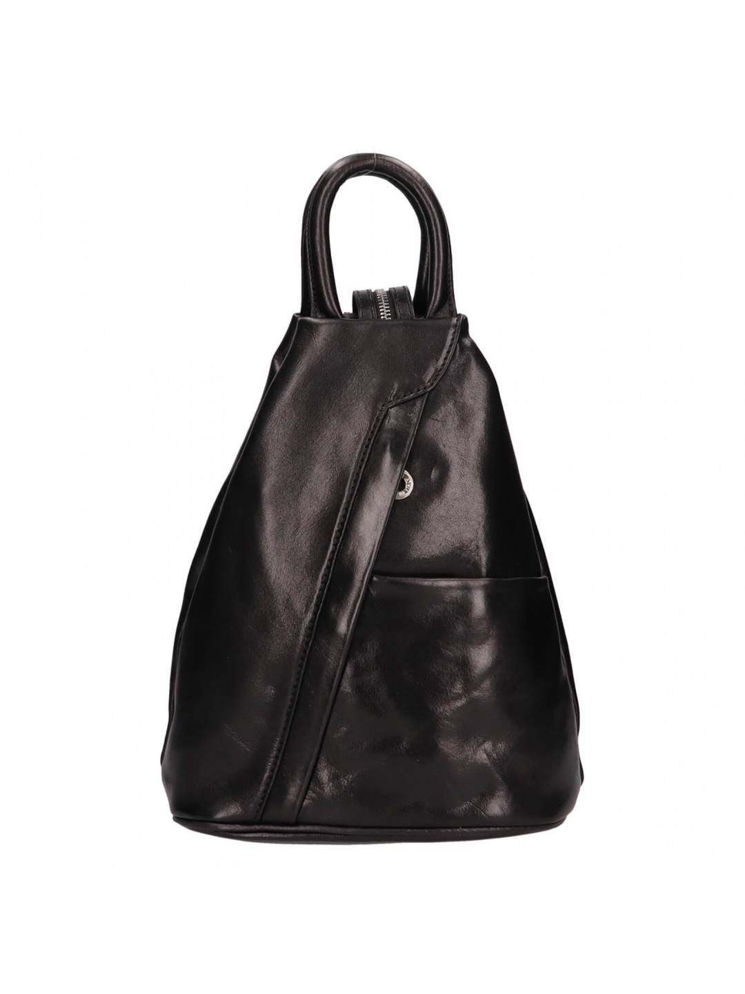 Dámský kožený batoh Italia Lauris – černá