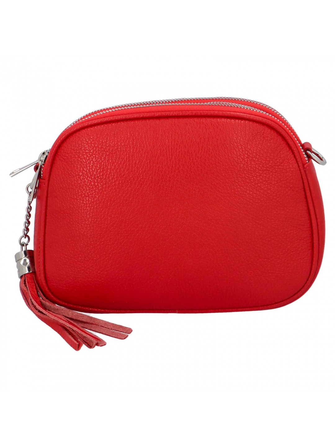 Dámská crossbody kožená kabelka Delami Beate – červená