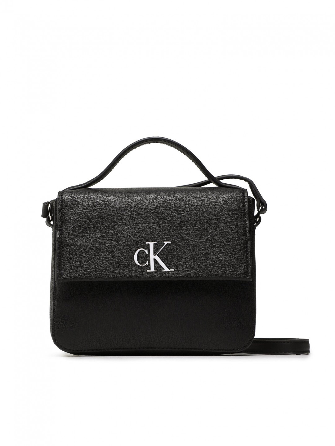 Calvin Klein Jeans Kabelka Minimal Monogram Boxy Flap Cb19 K60K610330 Černá