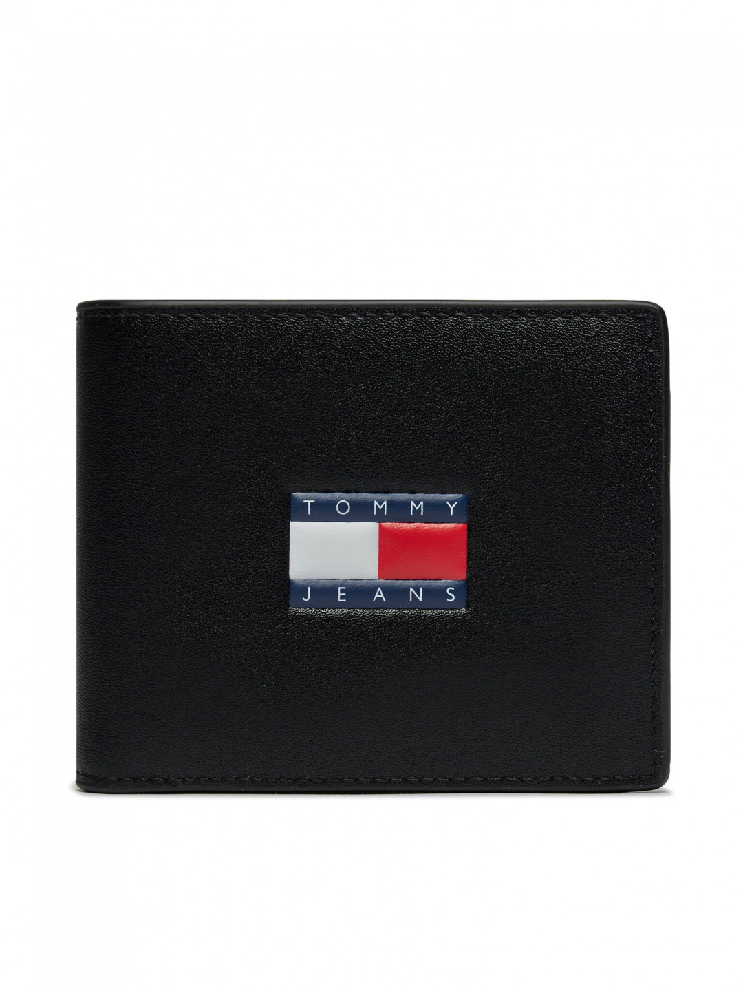 Tommy Jeans Velká pánská peněženka Tjm Heritage Leather Cc & Coin AM0AM12086 Černá