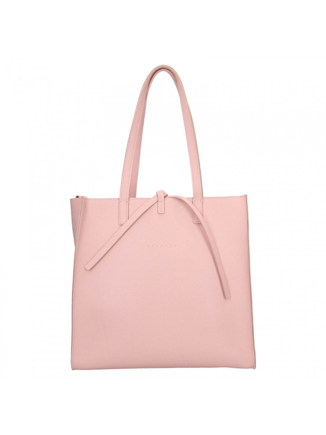 Dámská kožená 2v1 kabelka Facebag Liana – růžová