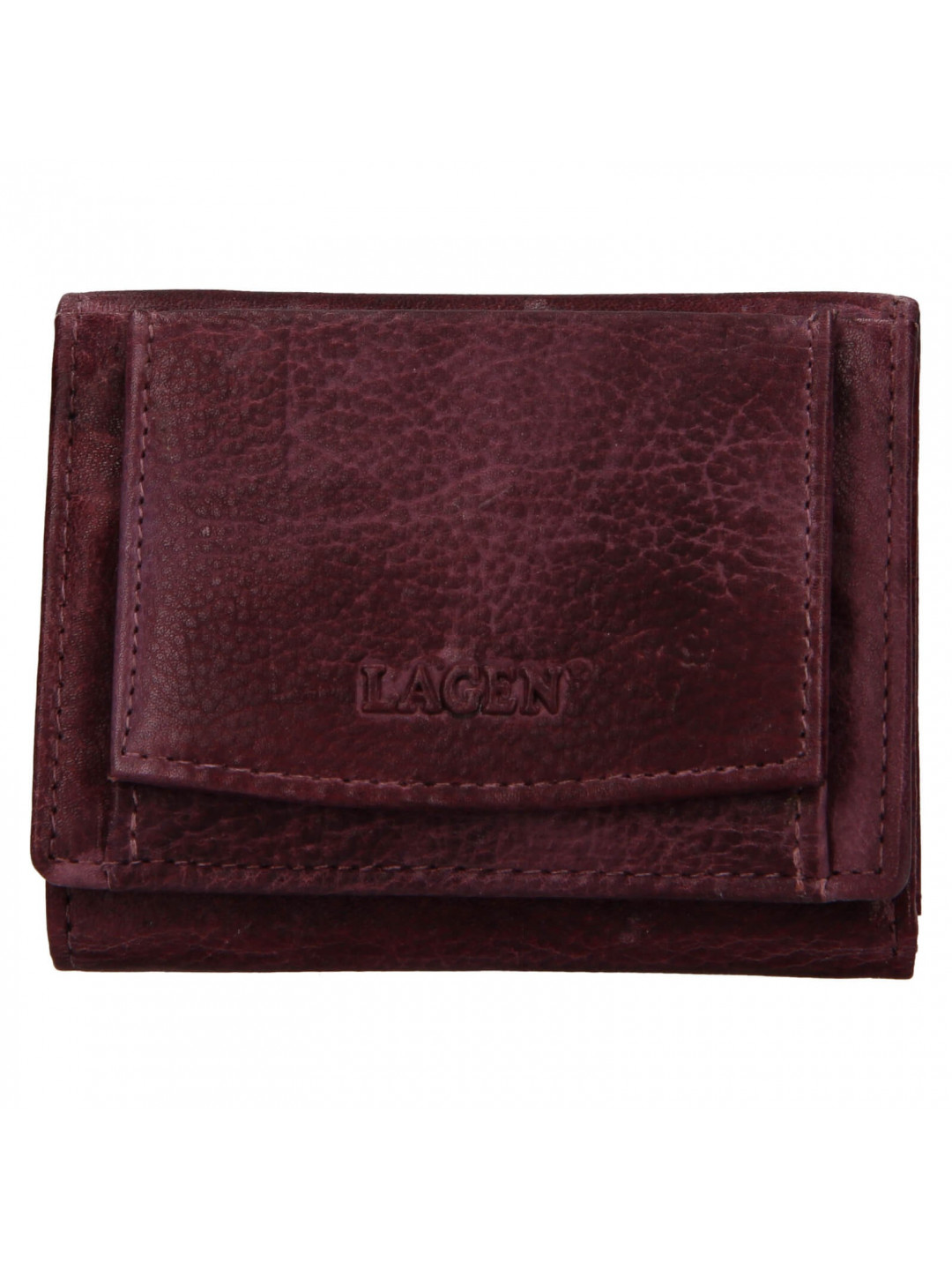 Dámská kožená slim peněženka Lagen Déborah – fialová