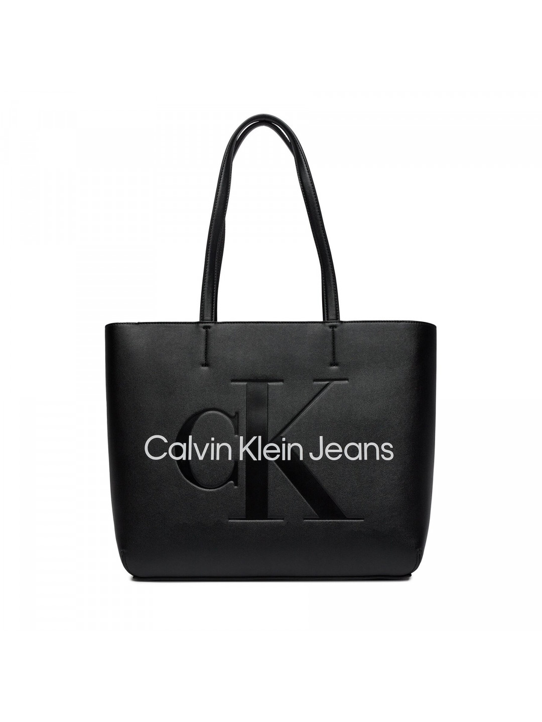 Kabelka Calvin Klein Jeans Sculpted Shopper29 Mono K60K610276 Černá