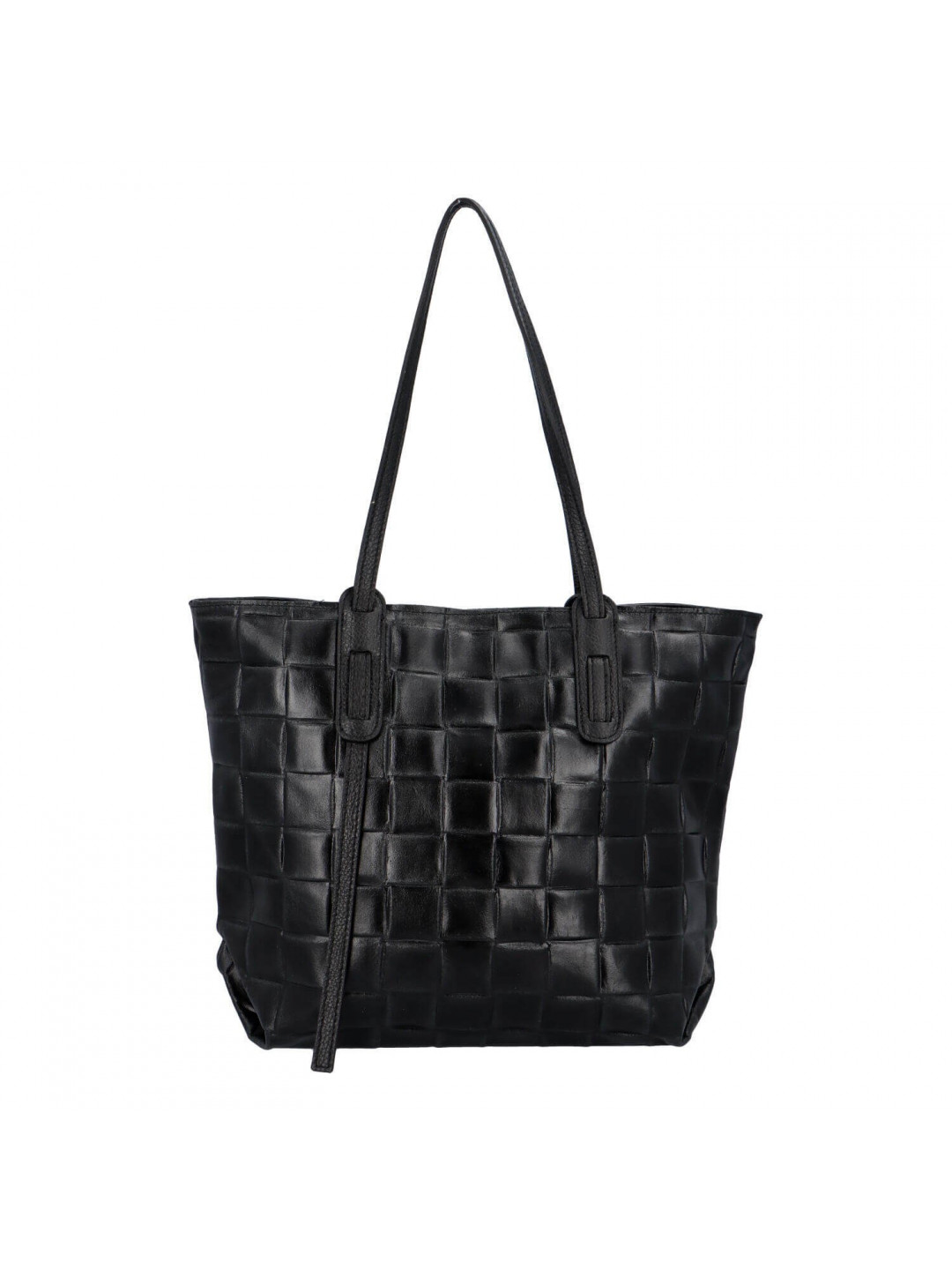 Dámská kožená kabelka Delami Elena – černá
