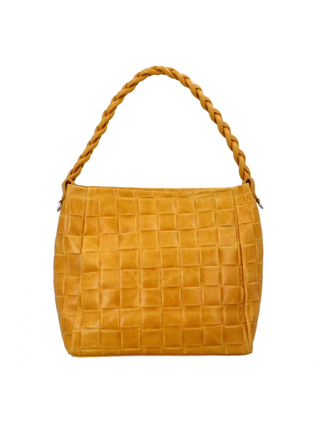 Dámská kožená kabelka Delami Chiara – žlutá