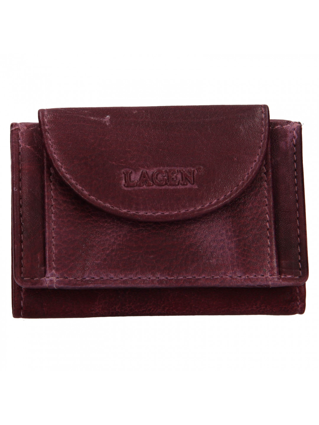 Dámská kožená slim peněženka Lagen Mellba – fialová