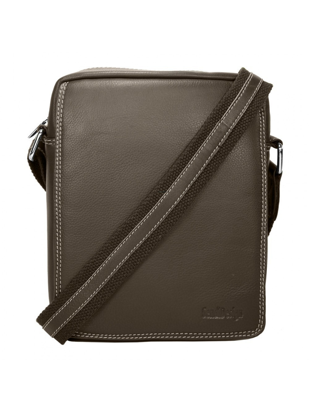 Pánská kožená taška přes rameno SendiDesign IG005 – hnědá