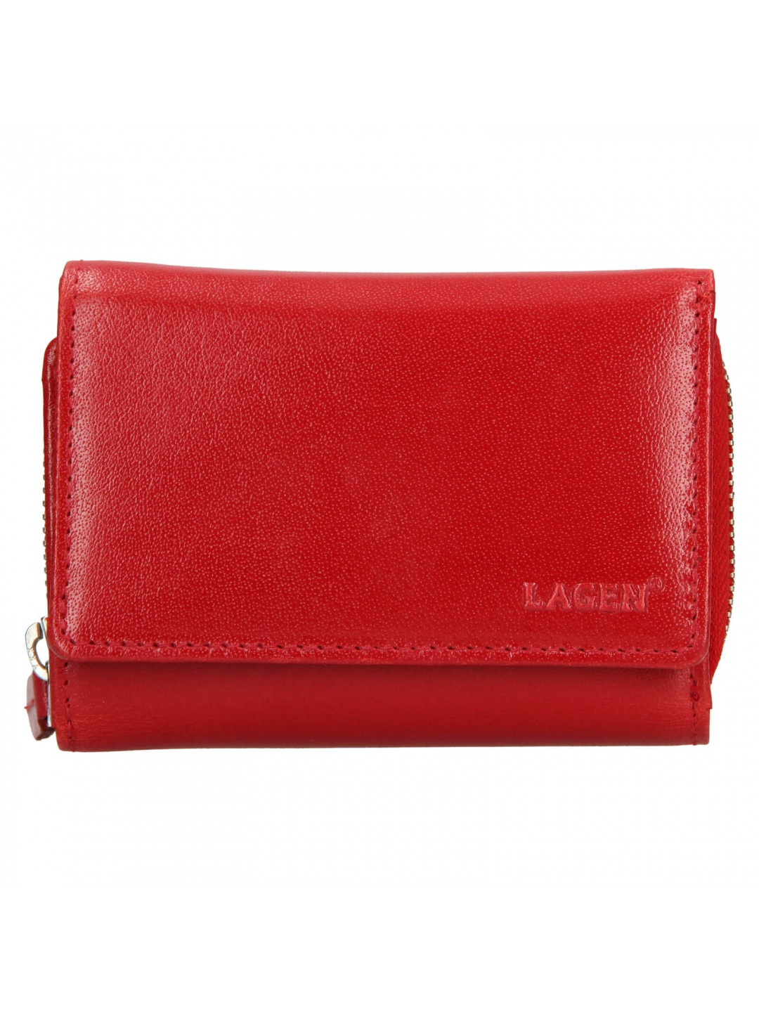 Dámská kožená peněženka Lagen Laura – červená