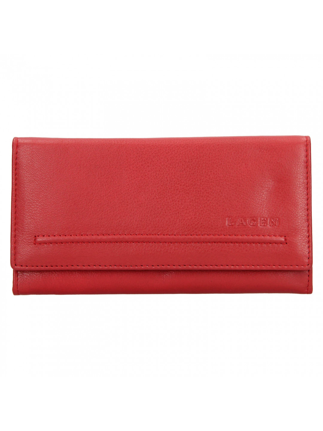 Dámská kožená peněženka Lagen Ludmila – červená