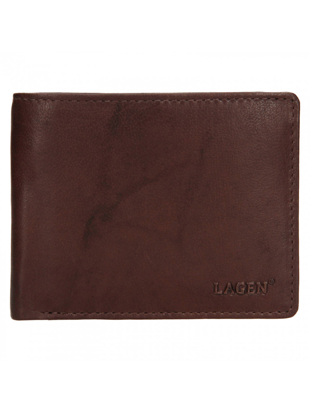 Pánská kožená peněženka Lagen Kall – tmavě hnědá