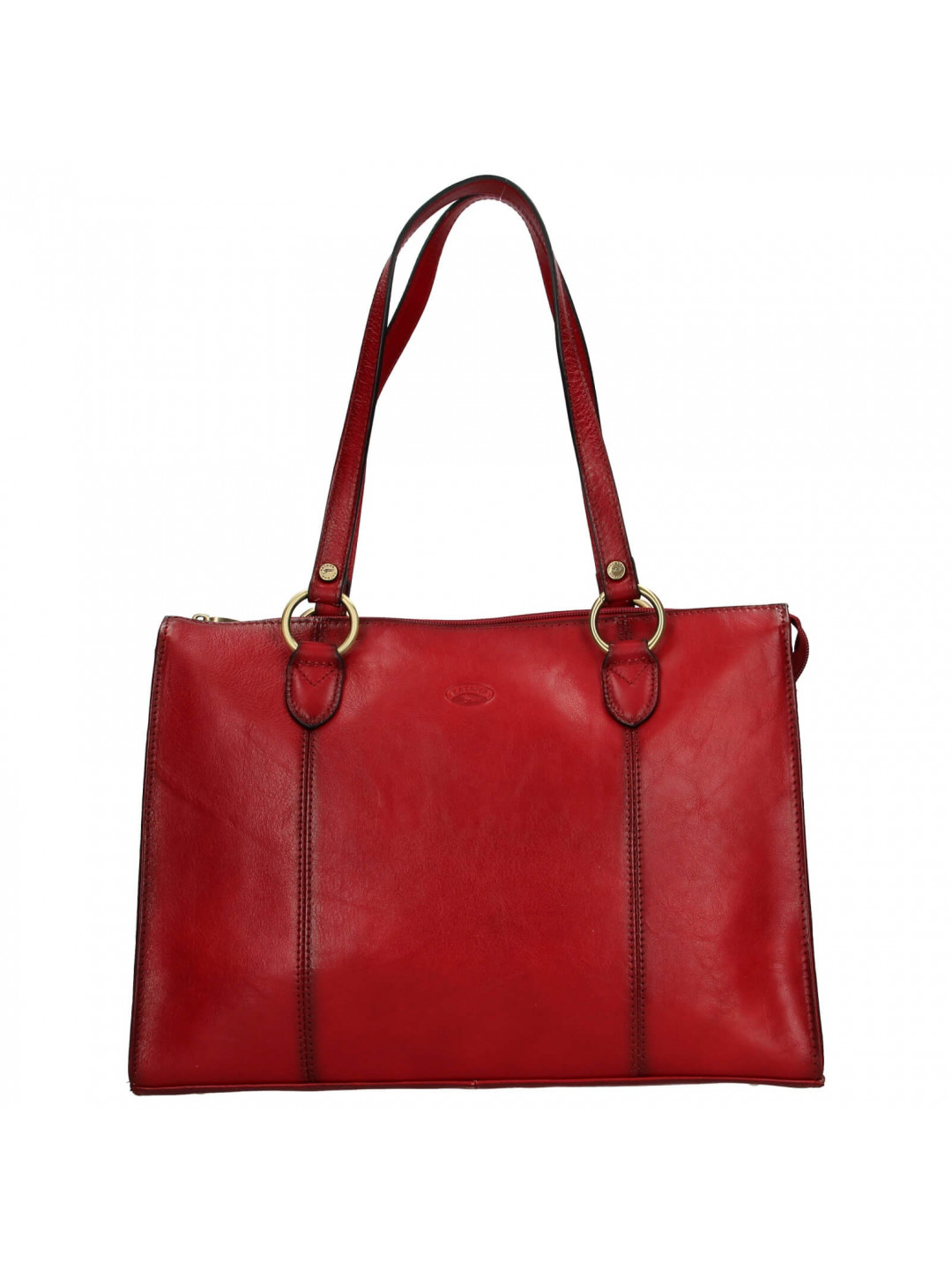 Elegantní dámská kožená kabelka Katana Jarusk – tmavě červená