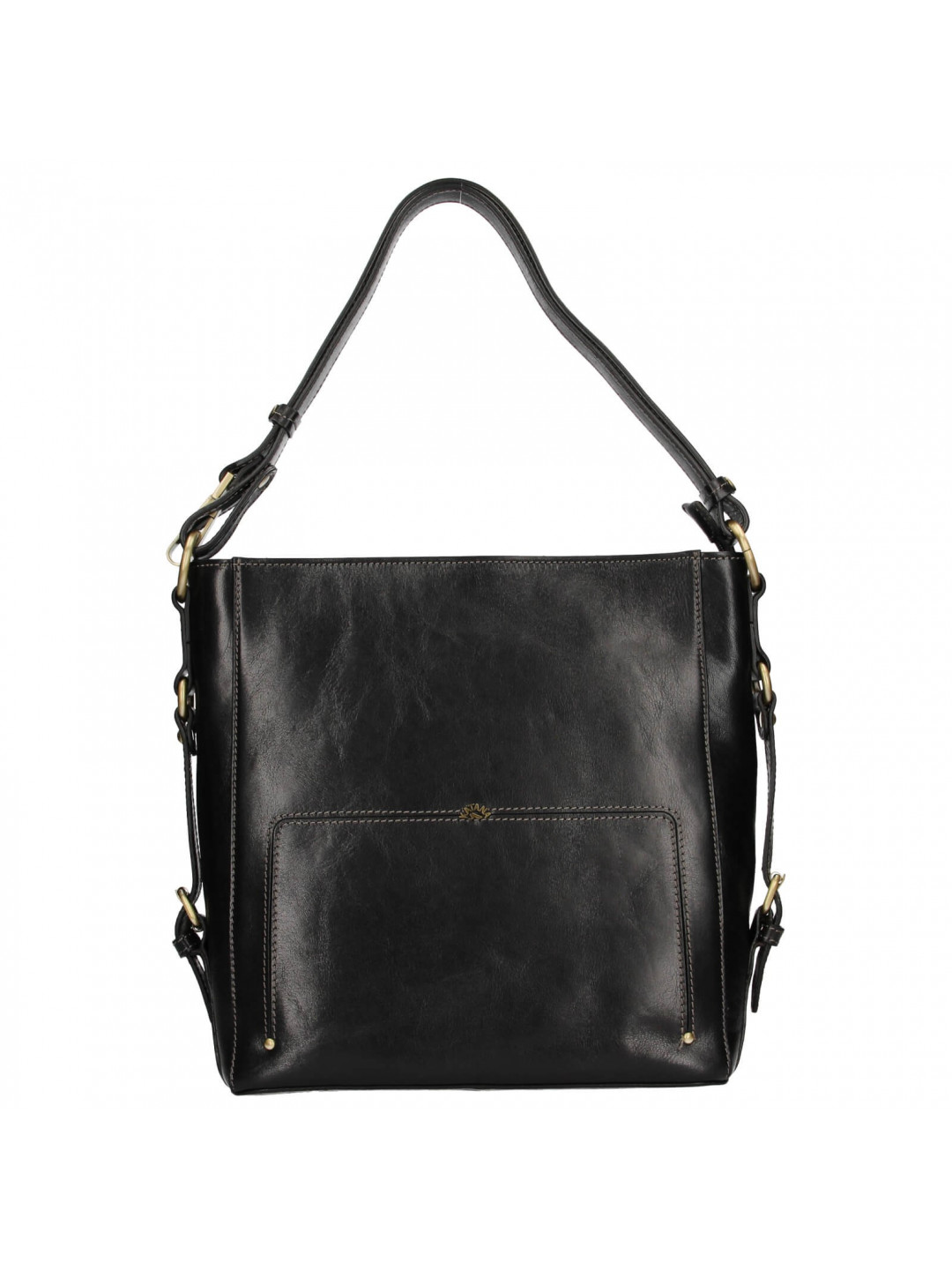 Elegantní dámská kožená kabelka Katana Darina – černá