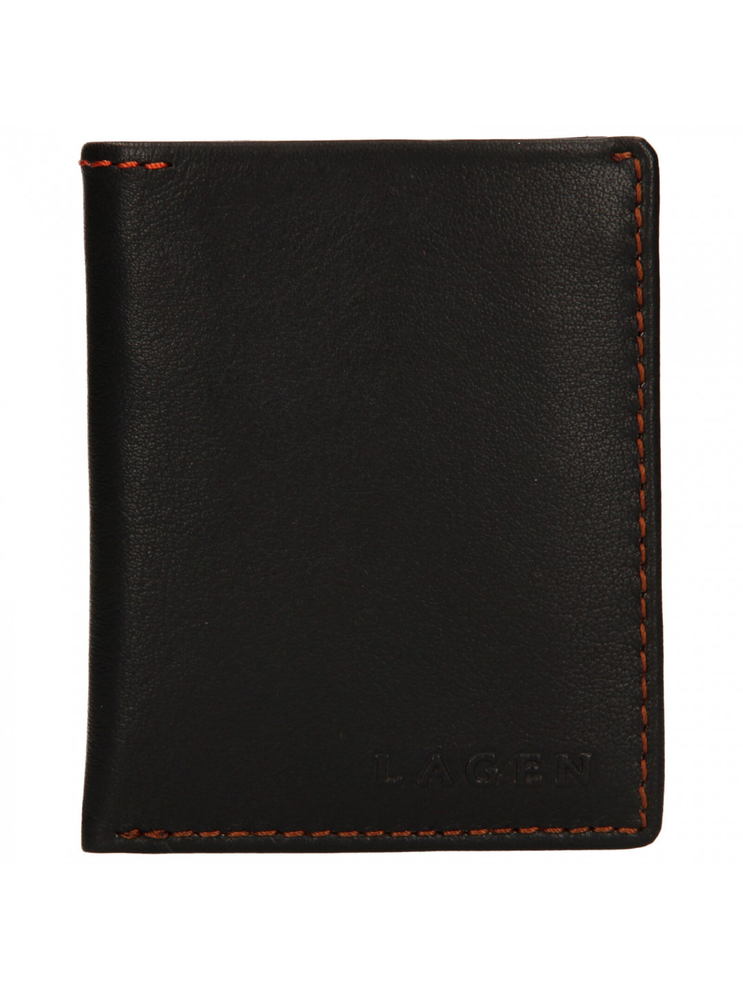 Pánská kožená slim peněženka Lagen Revo – hnědá