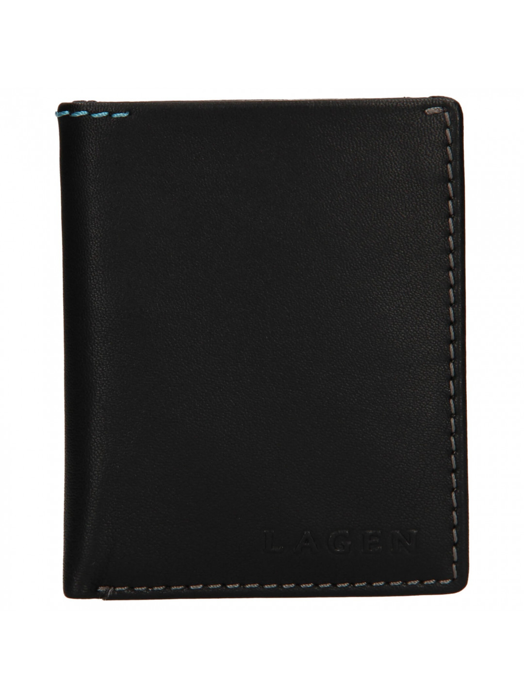 Pánská kožená slim peněženka Lagen Revo – černá