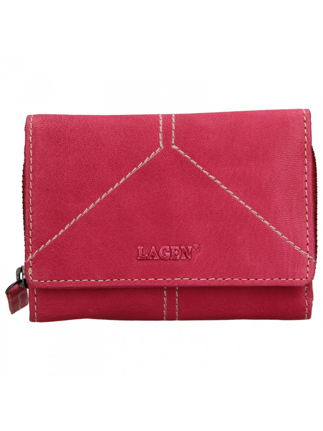 Dámská kožená peněženka Lagen Katie – růžová