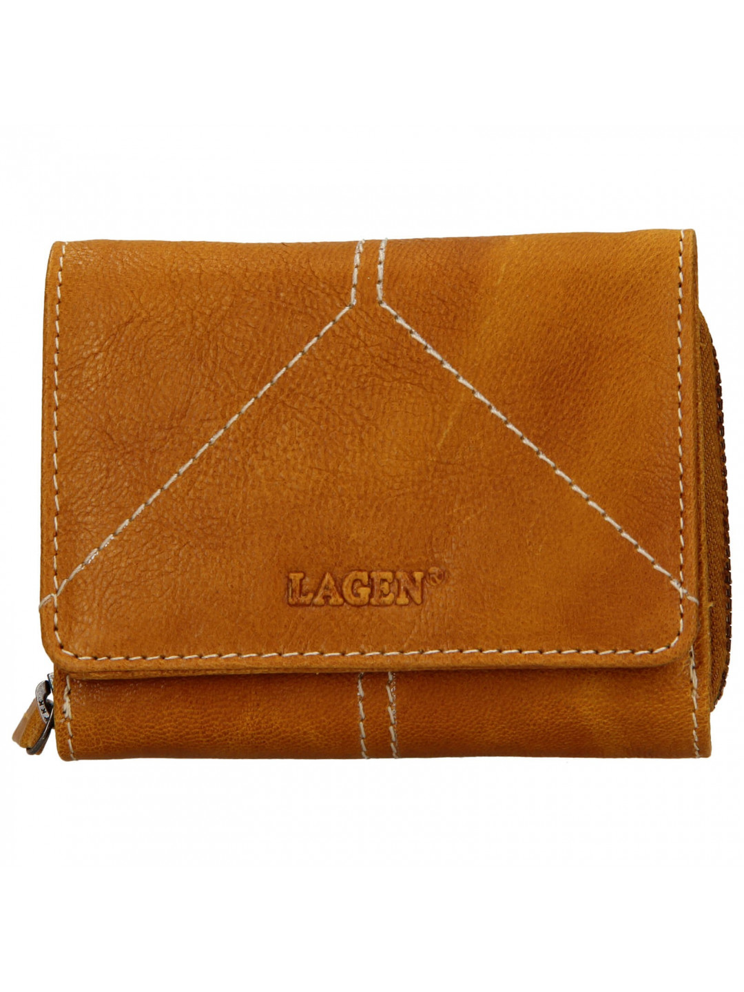 Dámská kožená peněženka Lagen Amy – žlutá