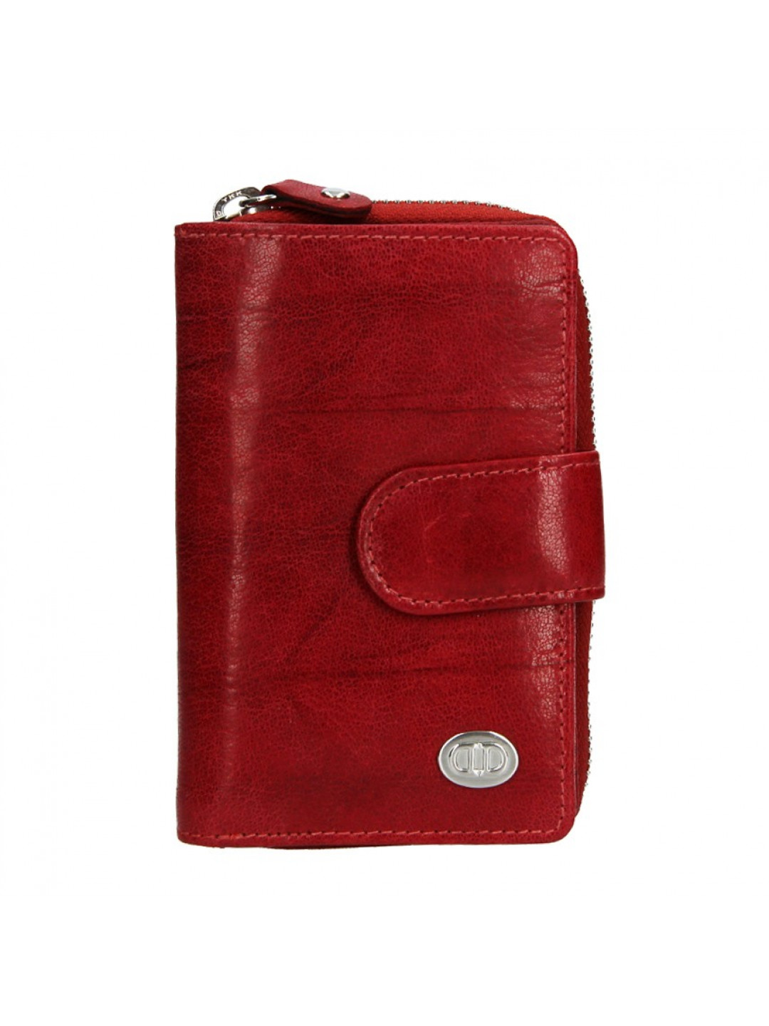 Dámská kožená peněženka DD Anekta Fancy – tmavě červená