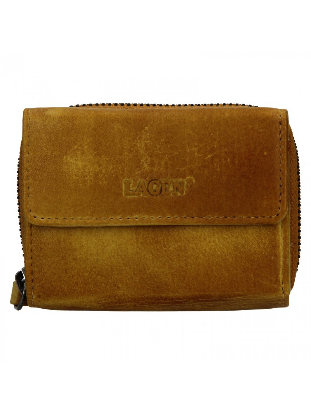 Dámská kožená peněženka Lagen Carmen – žlutá