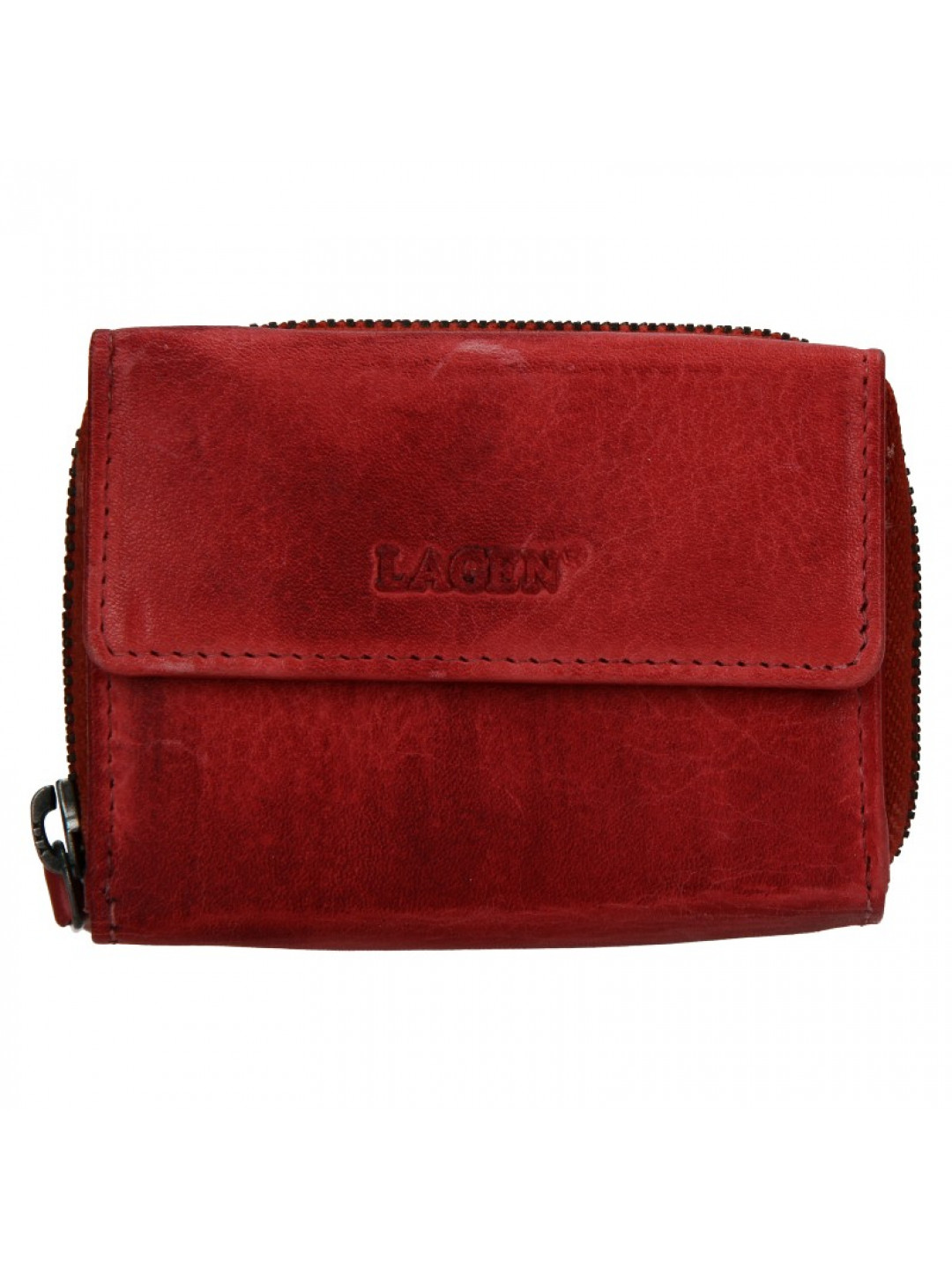 Dámská kožená peněženka Lagen Carmen – červená