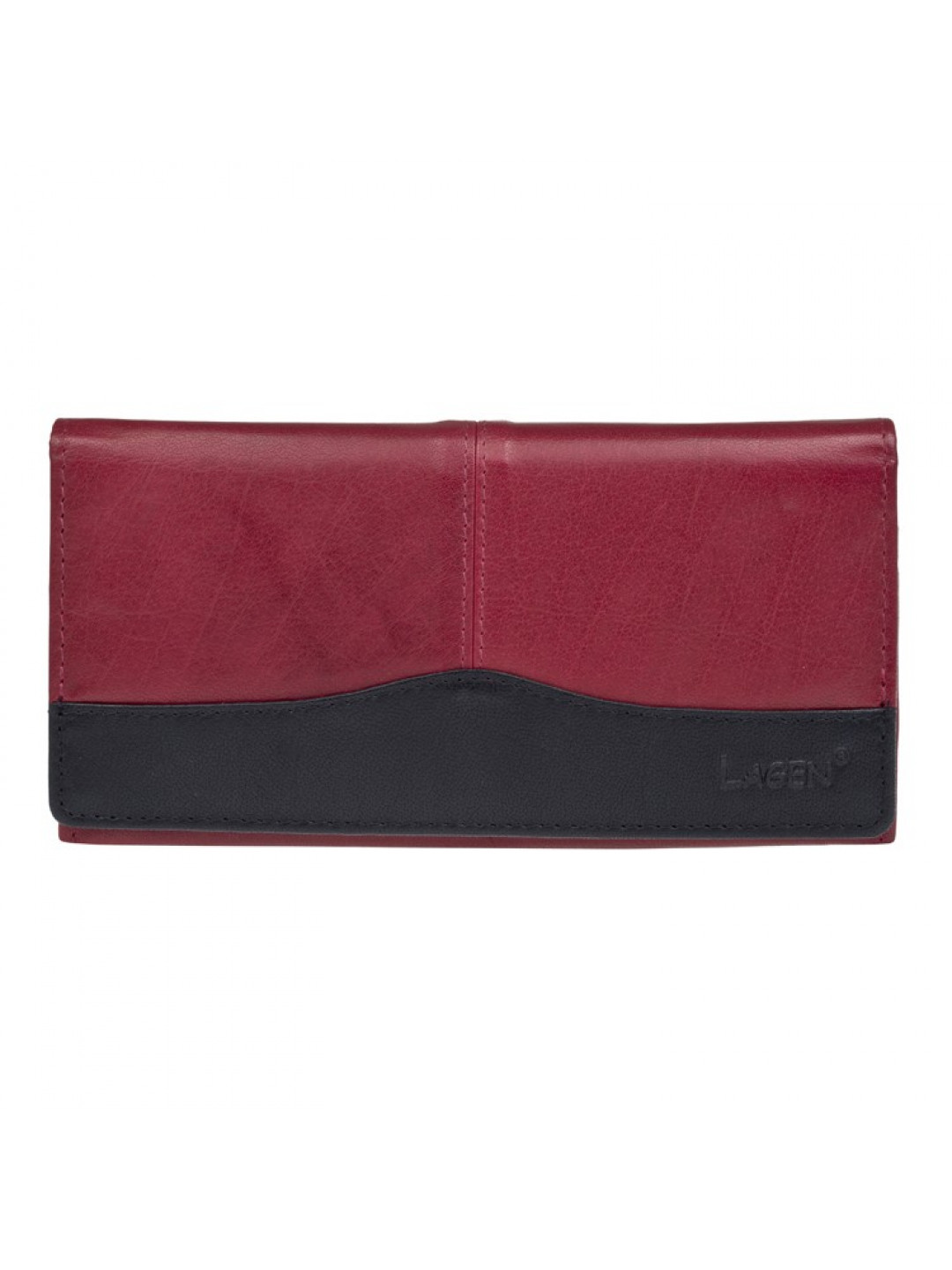 Dámská kožená peněženka Lagen Veronica – červeno-černá