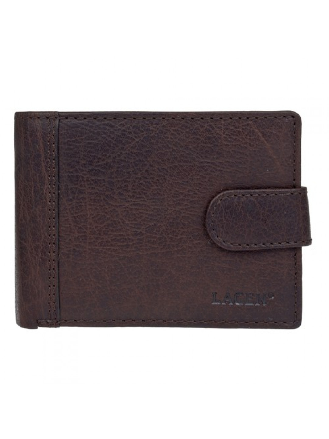 Pánská kožená peněženka Lagen Prean – tmavě hnědá