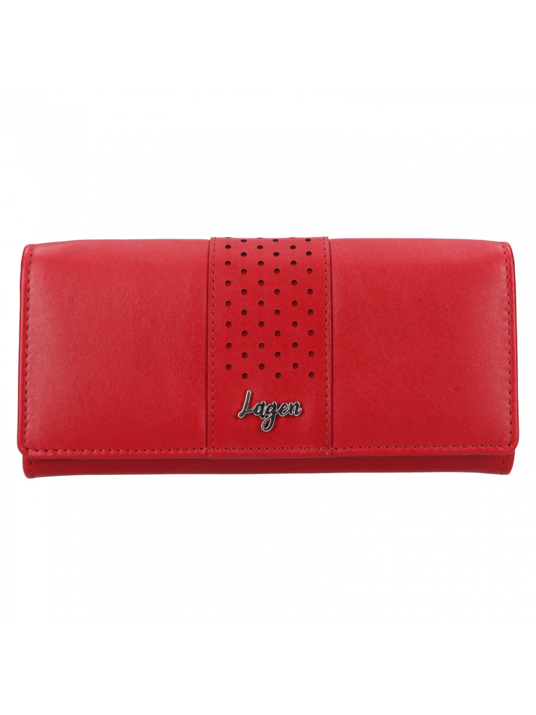 Dámská kožená peněženka Lagen Estrid – červená