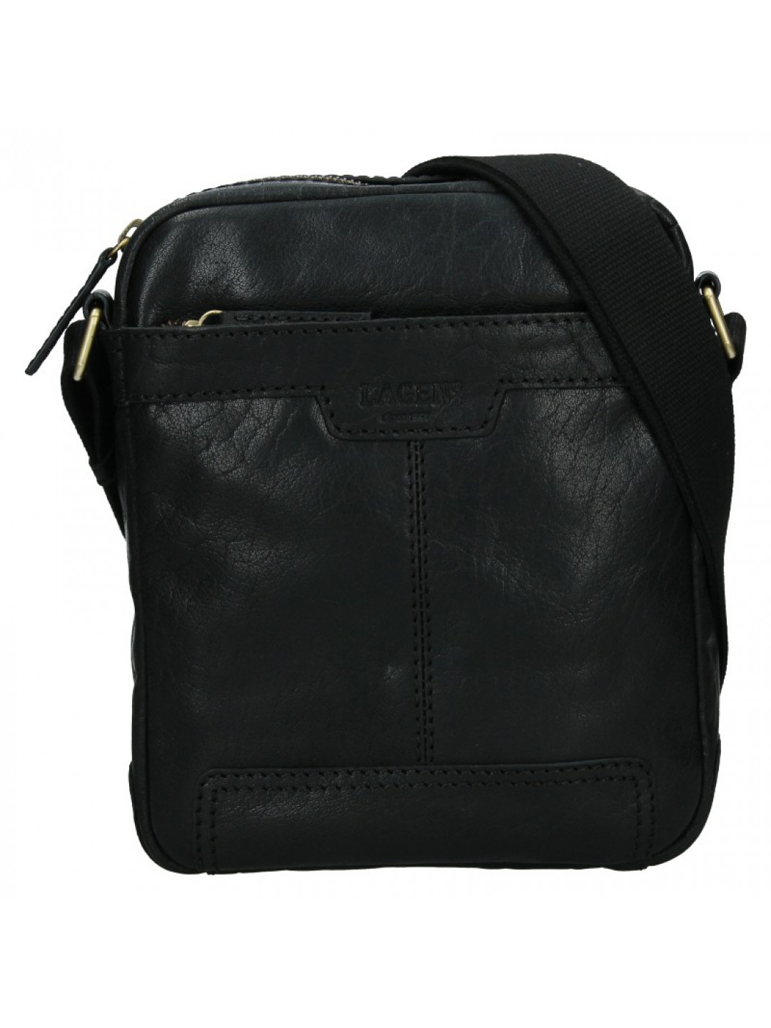 Pánská kožená taška přes rameno Lagen Vinston – černá