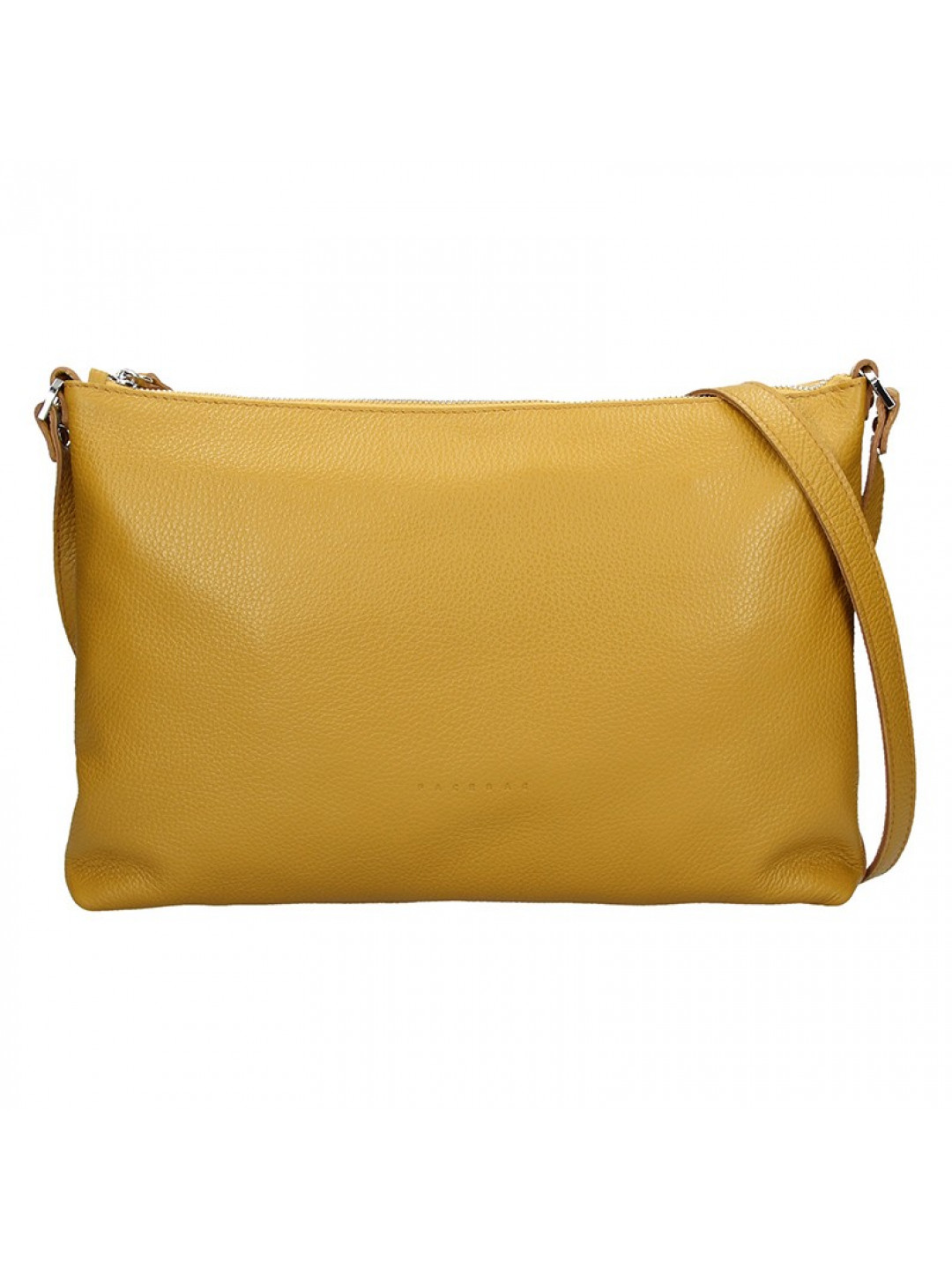 Trendy dámská kožená crossbody kabelka Facebag Elesn – žlutá