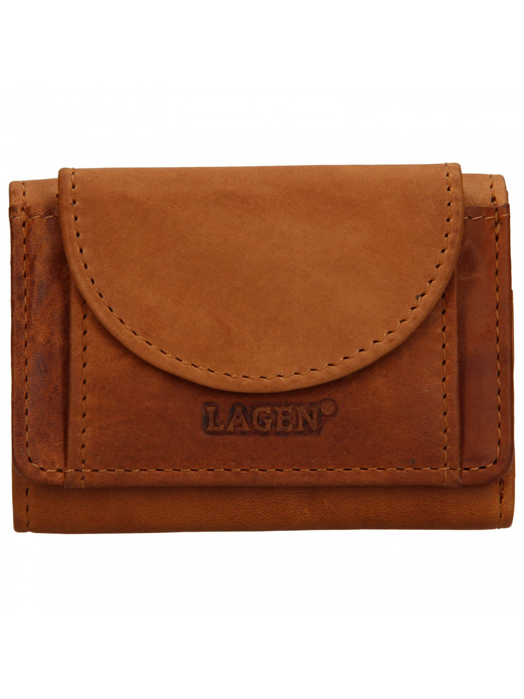 Dámská kožená slim peněženka Lagen Simena – hnědá