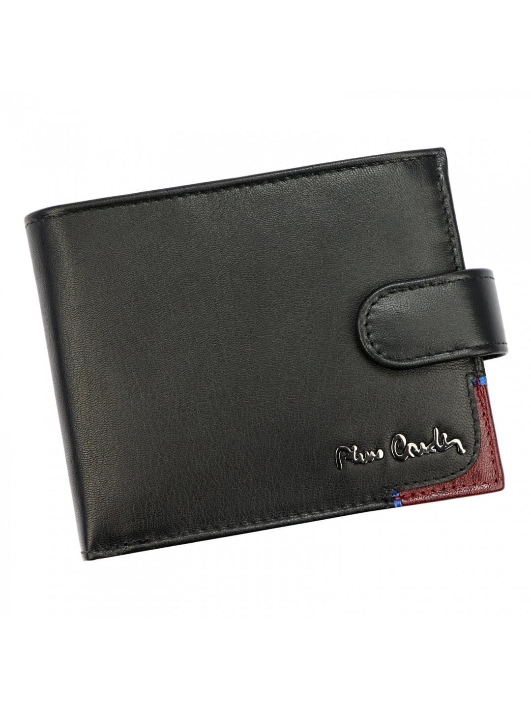 Pánská kožená peněženka Pierre Cardin Karlito – černo-červená