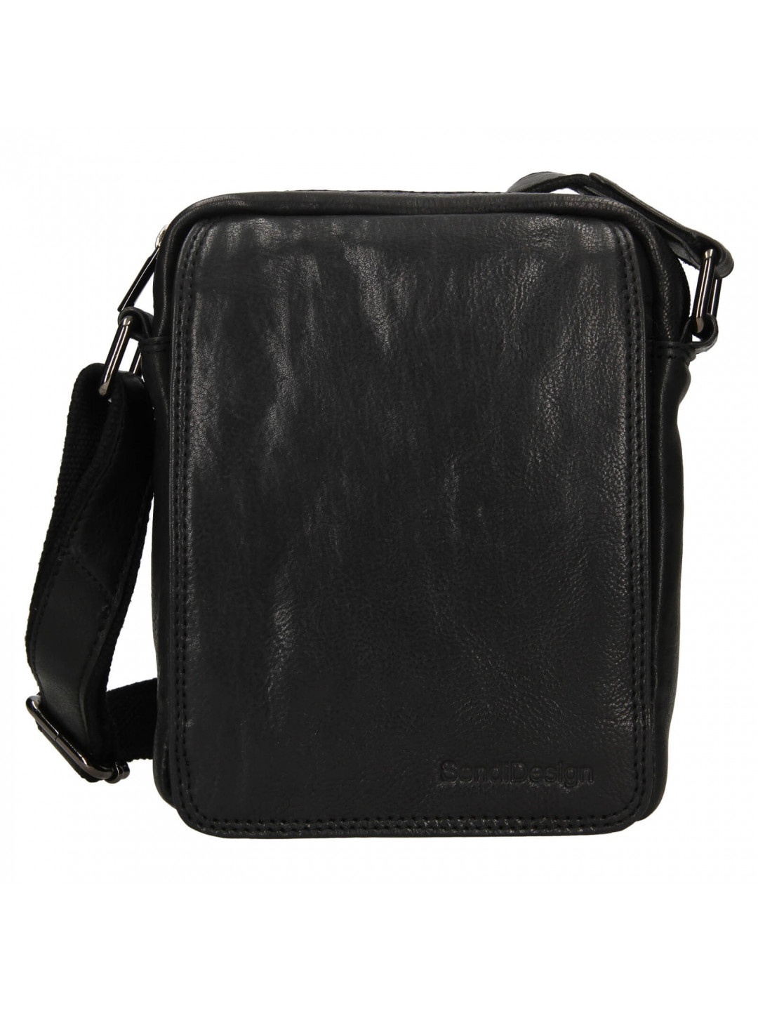 Pánská kožená taška přes rameno SendiDesign Danet – černá