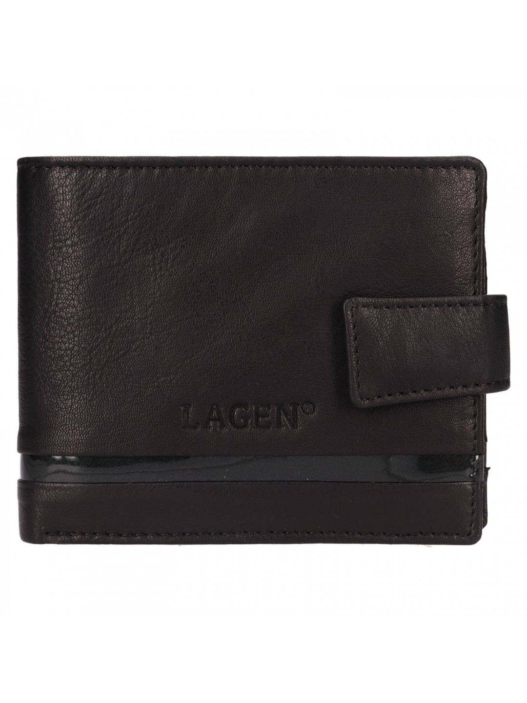 Pánská kožená peněženka Lagen Broek – černá