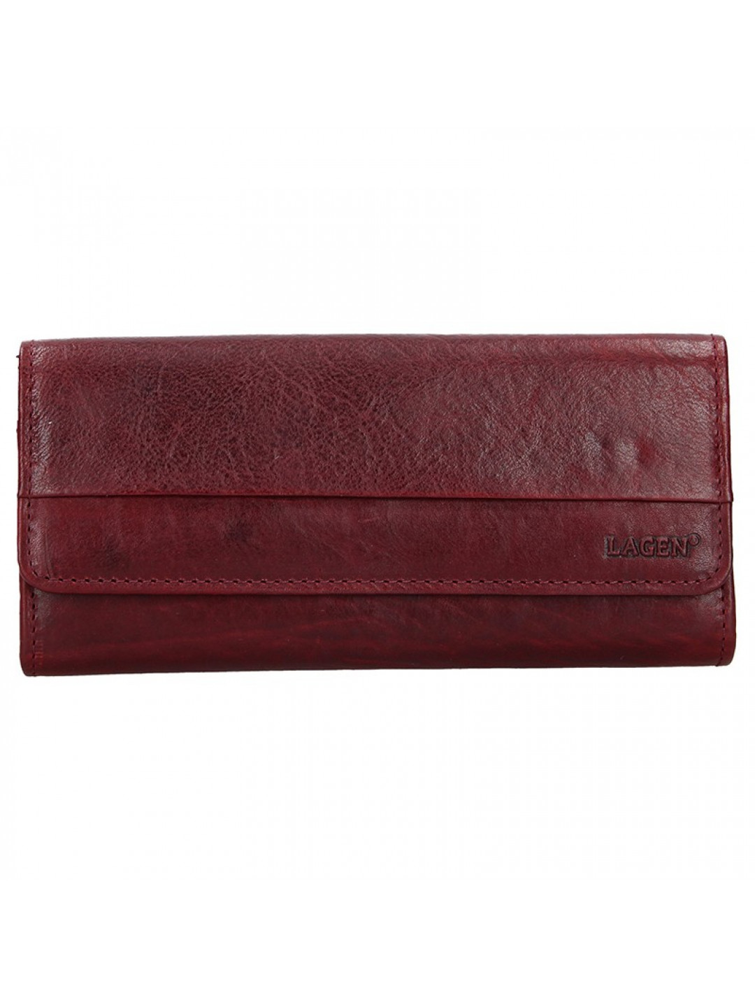 Dámská kožená peněženka Lagen Bella – tmavě červená