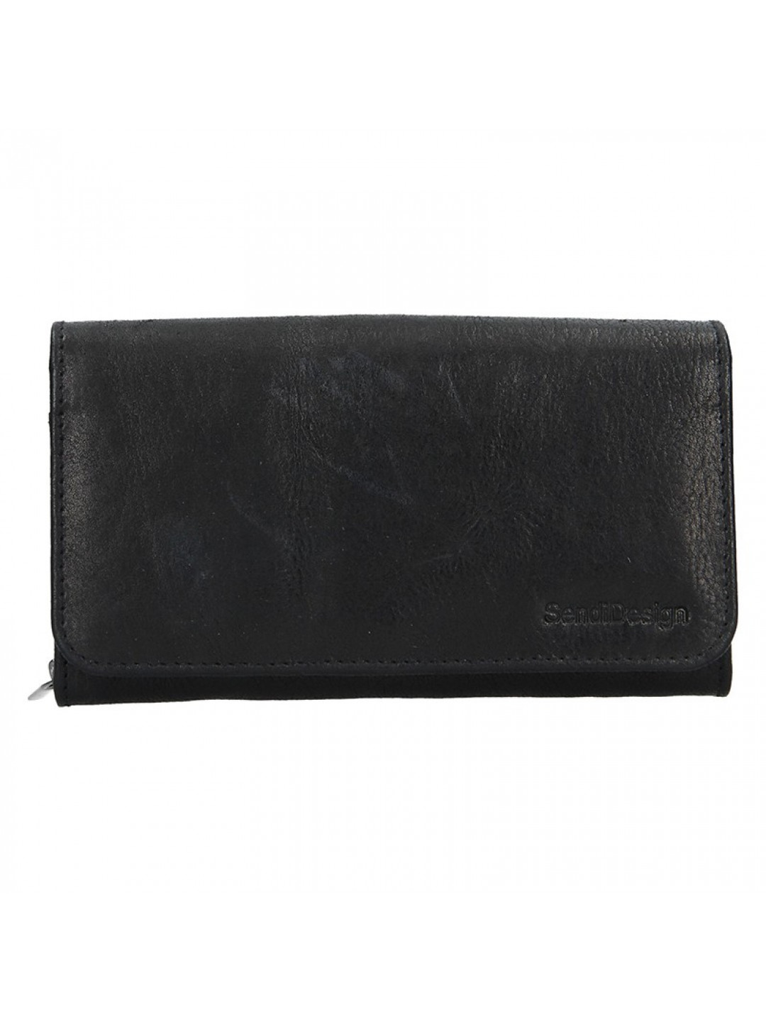 Dámská kožená peněženka SendiDesign Monic – černá