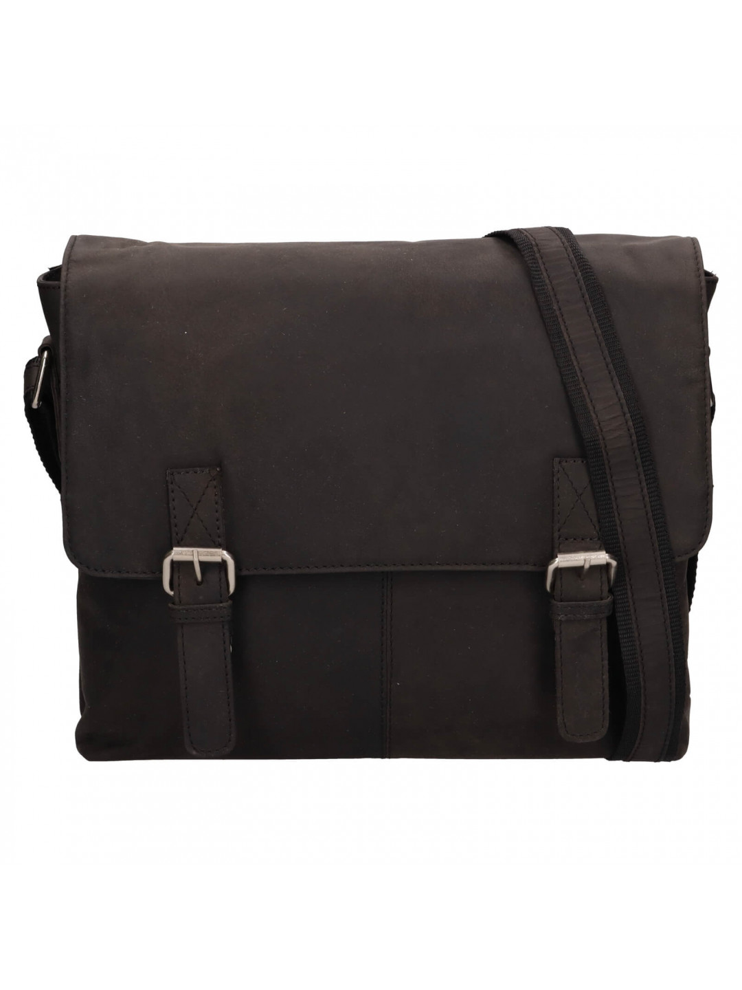 Pánská kožená taška přes rameno Greenwood Celesten – černá