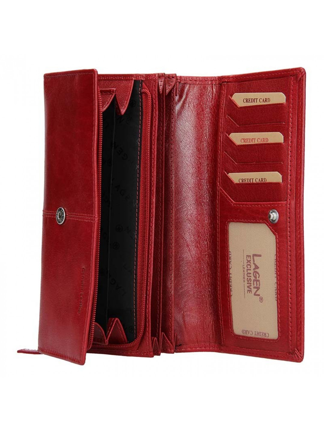 Dámská kožená peněženka Lagen Heda – červená