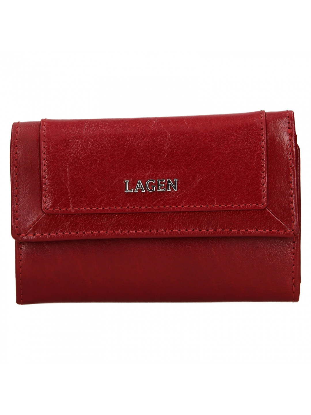 Dámská kožená peněženka Lagen Ginas – červená