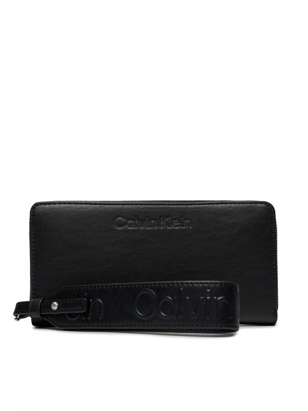 Calvin Klein Velká dámská peněženka Gracie Wallet W Strap Lg K60K611388 Černá