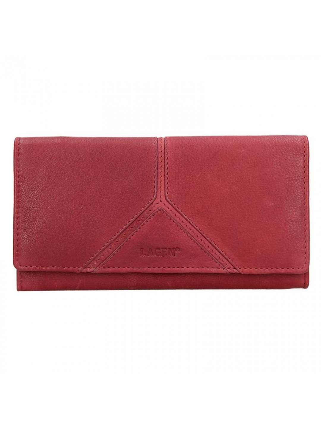 Dámská kožená peněženka Lagen Frela – červená