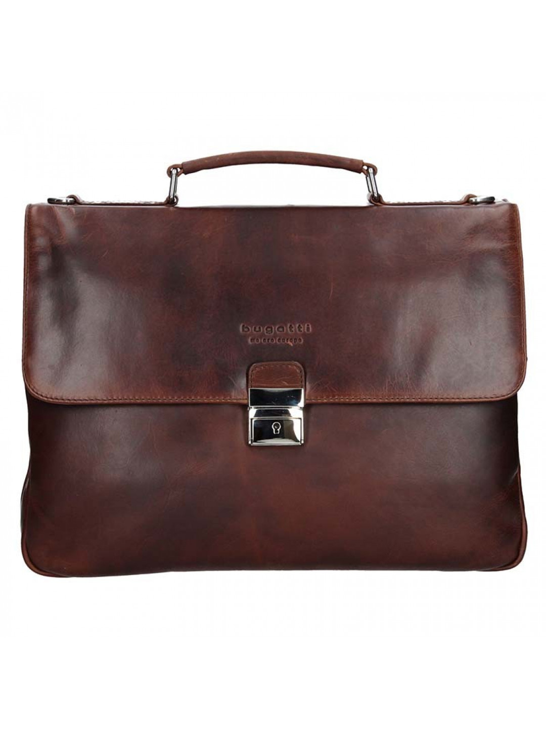 Luxusní pánská kožená aktovka Bugatti Trevor – hnědá
