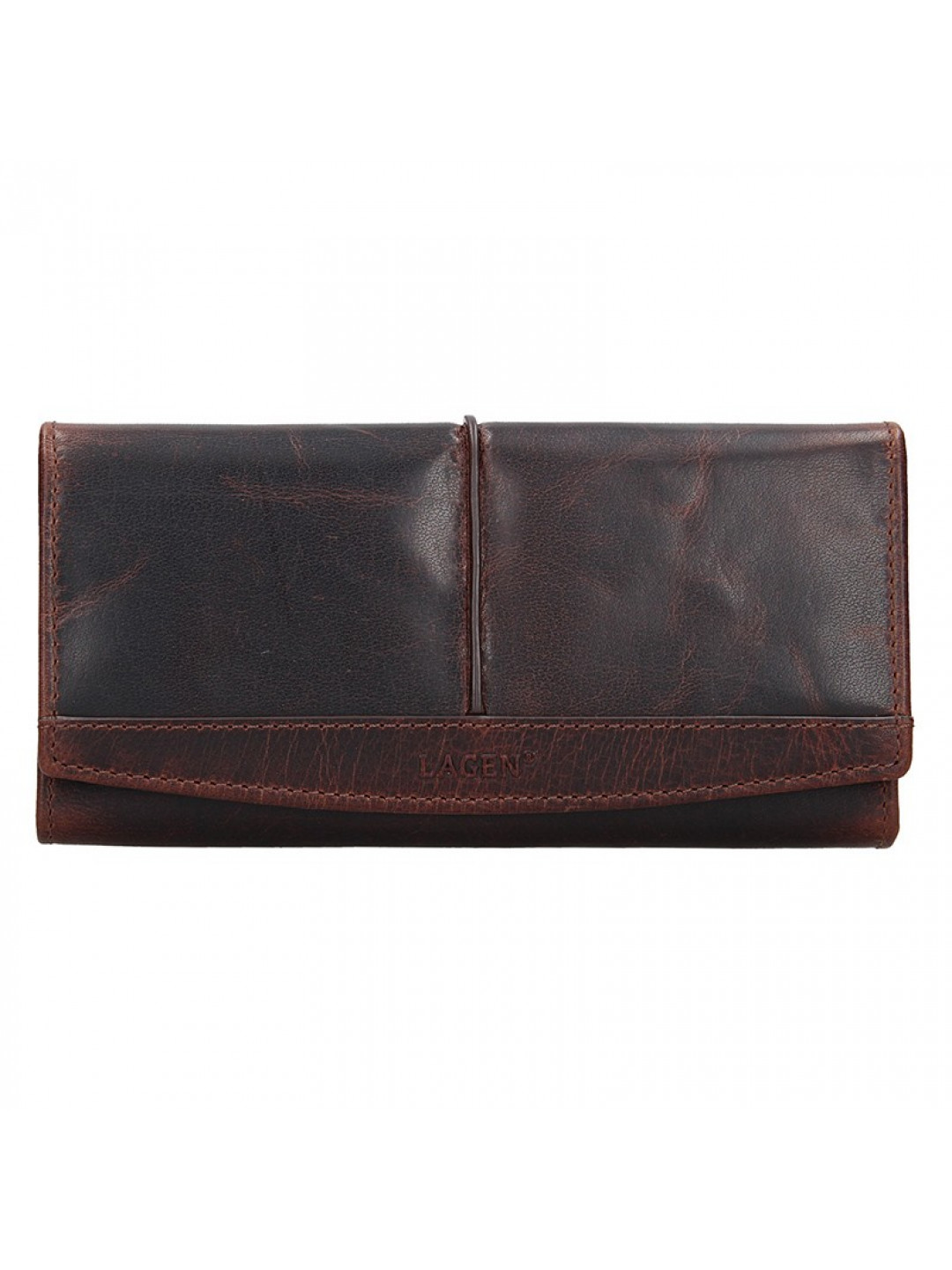 Dámská kožená peněženka Lagen Amanda – tmavě hnědá