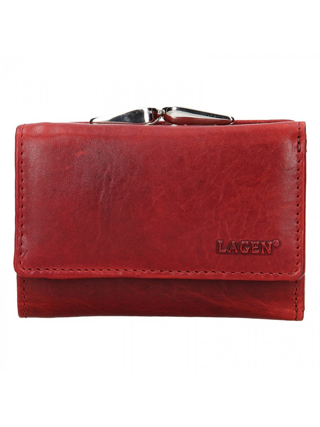 Dámská kožená peněženka Lagen Stela – červená