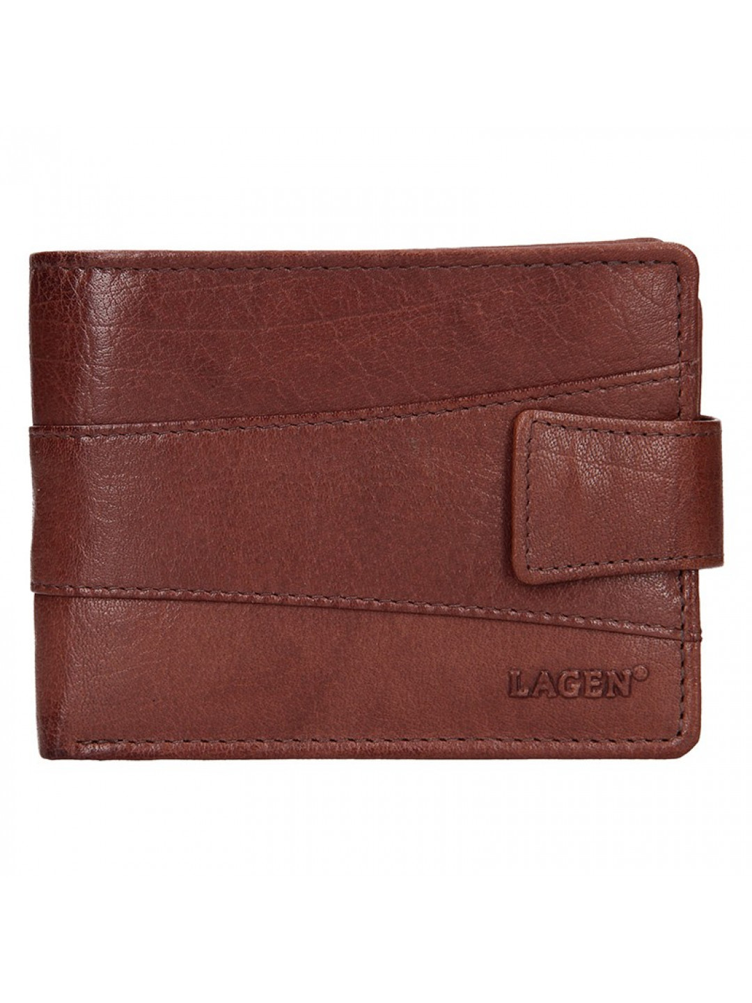 Pánská kožená peněženka Lagen Kevin – hnědá